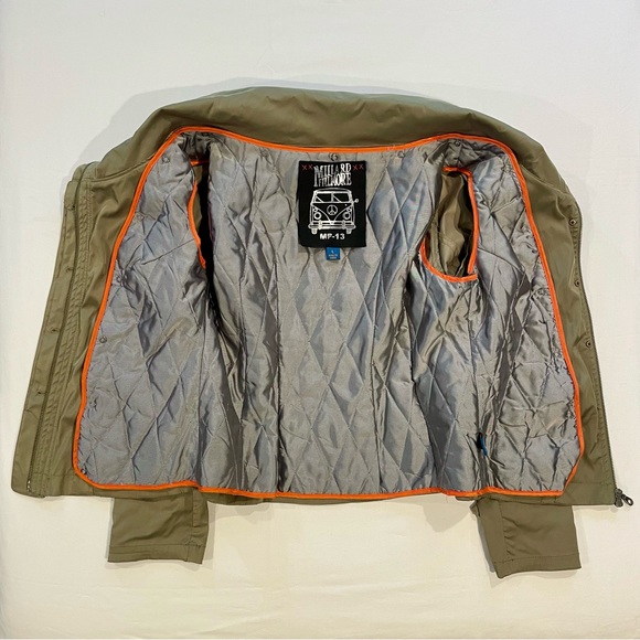 New Millard Fillmore Moto Jacket Womens Large Anthropologie Olive Biker Fall - Picture 2 of 5